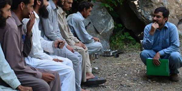 Community consultation for a link road project in the Lower Dir District
